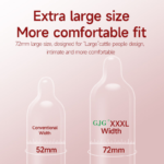 GJG XXXL 72mm Extra-Large Natural Oil Lubricated Passionate Adult Condoms -3Pcs/Box - Image 4