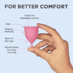 Pretty Women Medical Grade Silicone Menstrual Cup  for Women | Small Size | Large Size | Pad - Image 4