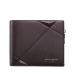 WilliamPolo Men's Short Cow Leather Multi-card Wallet - Black