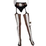 1 Pc Women's Sexist Lace Garter Fishnet Stockings Black Waist Stockings Anti-slip Garters