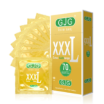 GJG Extra Large 70mm Latex Condoms, Skin-Friendly, Ultra-Thin, Comfort Fit - 10 Pack