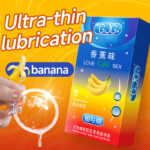 GJG Super Thin Banana Flavored Latex Enhanced Pleasure Condoms - 10pcs Pack