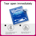 GJG Lemon-Flavored Adult Disposable Latex Ultra-Thin Delay Feature Condoms - 3pcs-Pack - Image 5