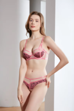 High Quality Women's Underwear Leopard Print Anti Sag Bra Se-xy Lingerie Set Push up Bra and Panty Set for Women - Image 3