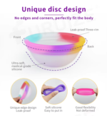 AEIOU 100% Platinum Grade Medical Silicon Reusable Menstrual Cup Medical Production Line Case  for Women | Size Disc  | Purple | 60 ML | Large Size | Pad - Image 3