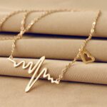 New Fashion Jewelry Imitation Titanium Steel Gold silver Heart Necklace - Image 2