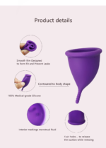 ANEERCARE Hypoallergenic Certified Reusable Menstrual Cup for Women | Large Size | Small Size | Pad - Image 4