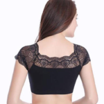 Women Lady Wireless Yoga Anti-expose Conservative Lace Sports Bra Versatile With Bra Pads Tops Vest Bra - Image 3