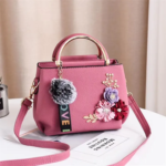 Professional Large Capacity Office Flower Print Purple Ladies Bag - Image 3