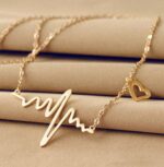 New Fashion Jewelry Imitation Titanium Steel Gold silver Heart Necklace