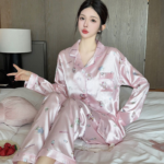 Fashion Sweet Cute Cartoon Printing Long-sleeved Long Pants Pajamas Spring and Fall Home Wear Can Be Worn Outside Suit - Image 4