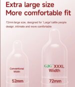 GJG XXXL 72mm Ultra Big Size Magic Magnum Ultra-Thin Condoms For Crazy Men's - 10 Pcs/Box - Image 2