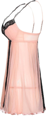Hot Mesh Lace With Foam Bra Nighty Lingerie Nightdress - Image 2