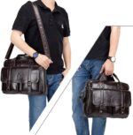 Men's Briefcase Bag Casual Handbag Cow Leather Single Shoulder Cross Body Business Travel Bag Messenger Computer Bag for men - Image 2