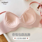 Cute Rabbit Print Traceless Lady Underwear Small Chest Converging Soft Support Anti Sagging Women's Bra - Image 3