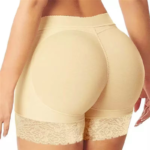 Women's Underwear Buttock Body Shaper Padded Breathable Vintage Mid Waist Tummy Control Butt-lifting Hiking Shorts Padded Panties