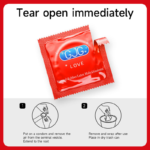 GJG Super Thin Strawberry Flavored Latex Enhanced Pleasure Condoms - 3pcs Pack - Image 5