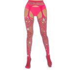 Women Sparkly Rhinestone Ultra Thin Lady Slim Hollow Out Tights Lace Jacquard New Lady Pantyhose Stockings