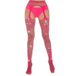 Women Sparkly Rhinestone Ultra Thin Lady Slim Hollow Out Tights Lace Jacquard New Lady Pantyhose Stockings