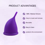 ANEERCARE Hypoallergenic Certified Reusable Menstrual Cup for Women | Large Size | Small Size | Pad - Image 2