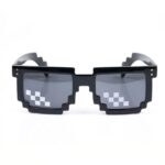 Thug Life Sunglasses, Men Women Glass 8 Bit Pixel Mosaic Glasses - Image 4