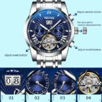 Tevise Full Steel Mens Watches Fashion Top Brand Luxury Business Tourbillon Automatic Mechanical Watch Men Waterproof Watch - Image 5