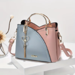 Women's Trendy K-Style Satchel Crossbody Bag Large Capacity Zip Closure Single Fashionable Bag