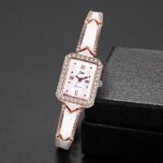 Luxury Rhinestone Rectangle Diamond Watch Woman fashion Quartz Watch - Image 4