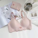 Cute Rabbit Print Traceless Lady Underwear Small Chest Converging Soft Support Anti Sagging Women's Bra - Image 2