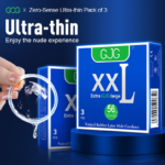 GJG XXL 56mm Size Ultra-Sensitive Ultimate Passionate Contraception Condoms - 3Pcs - Image 2