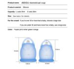 AEIOU 100% Platinum Grade Silicone CE Approved Women Reusable Menstrual Cup for Women | Green | Purple | Pink | Small Size | Large Size | Pad - Image 6