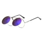 Fashion VINTAGE Round STEAMPUNK Flip Up Sunglass - Image 2