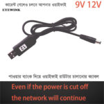 USB power boost line DC 5V to DC 9V / 12V Step UP Module USB Converter Adapter Cable Plug for Arduino WIFI (current chole geleo power bank diye chalanor cable) - Image 7