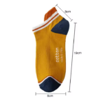 Men's Women's High Heel Boat Socks Knitted Twist Stripes Casual Cotton Anti-Bacterial Socks - 1 Pair - Image 3
