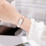 Luxury Rhinestone Rectangle Diamond Watch Woman fashion Quartz Watch - Image 3