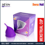 AEIOU Hypoallergenic Certified Reusable Menstrual Cup for Women | Large Size | Small Size | Pad - Image 2