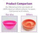 AEIOU 100% Platinum Grade Medical Silicon Reusable Menstrual Cup Medical Production Line Case  for Women | Size Disc  | Purple | 60 ML | Large Size | Pad - Image 8