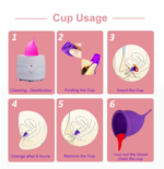 Aeiou Brand Medical Grade Silicone Case Reusable Organic Bpa Free Eco LowCervix Transparent Organic Menstrual Cup for Women | Large Size | Small Size | Pad - Image 7