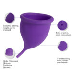 AEIOU Hypoallergenic Certified Medical Grade Reusable Menstrual Cup for Women  | Pink | Large Size | Small Size | Pad - Image 5