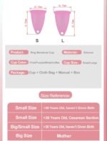 AEIOU Eco Friendly Feminine Sterilising Period Cup  Female Hygiene Women Organic Menstrual Cups for Women | Large Size | Small Size | Pad - Image 5