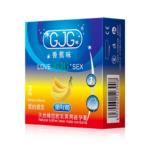 GJG Super Thin Banana Flavored Latex Enhanced Pleasure Condoms - 3pcs Pack - Image 6