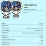 Tevise Full Steel Mens Watches Fashion Top Brand Luxury Business Tourbillon Automatic Mechanical Watch Men Waterproof Watch - Image 6