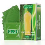 GJG Natural Rubber Latex Male Condom with Spikes Thorns Dotted Condoms - 10Pcs/Box