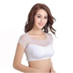 Women Lady Wireless Yoga Anti-expose Conservative Lace Sports Bra Versatile With Bra Pads Tops Vest Bra