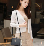 Quality Luxury Lady Diamond Ladies Handbags Patent Leather Ladies Shoulder Bag Ladies Clutches Wedding Party Bags - Black - Image 3