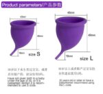 AEIOU Hypoallergenic Certified Medical Grade Reusable Menstrual Cup for Women  | Pink | Large Size | Small Size | Pad - Image 2