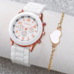 Hot Sales Geneva Brand Silicone Women Watch Ladies Fashion Dress Quartz Wristwatch - Image 2