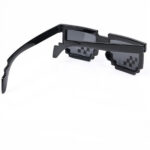 Thug Life Sunglasses, Men Women Glass 8 Bit Pixel Mosaic Glasses - Image 2