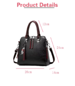 Fashion Large Capacity Ladies Everything Out of The Street Handbag Shoulder Crossbody Bag - Black - Image 2