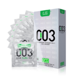 GJG 003 Ultra Thin Natural Rubber Latex Male Russian Condoms Prevent Pregnancy Enhance - 10 Butter Pack/Box